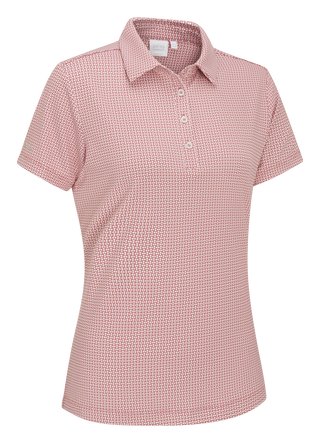 PING Mave polo femme, coral blush/white