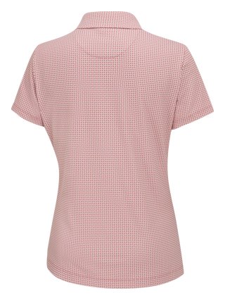 PING Mave polo femme, coral blush/white