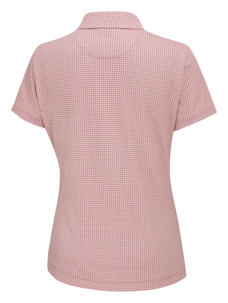 PING Mave polo femme, coral blush/white