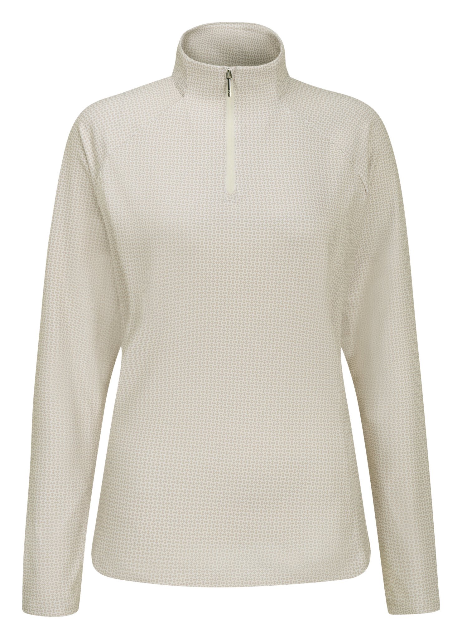 PING Jasmine Printed manches longues polo femme, egret/tawny