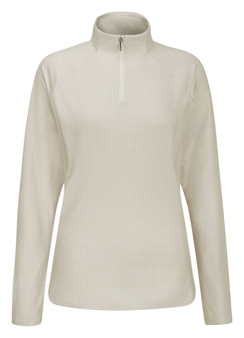PING Jasmine Printed manches longues polo femme, egret/tawny