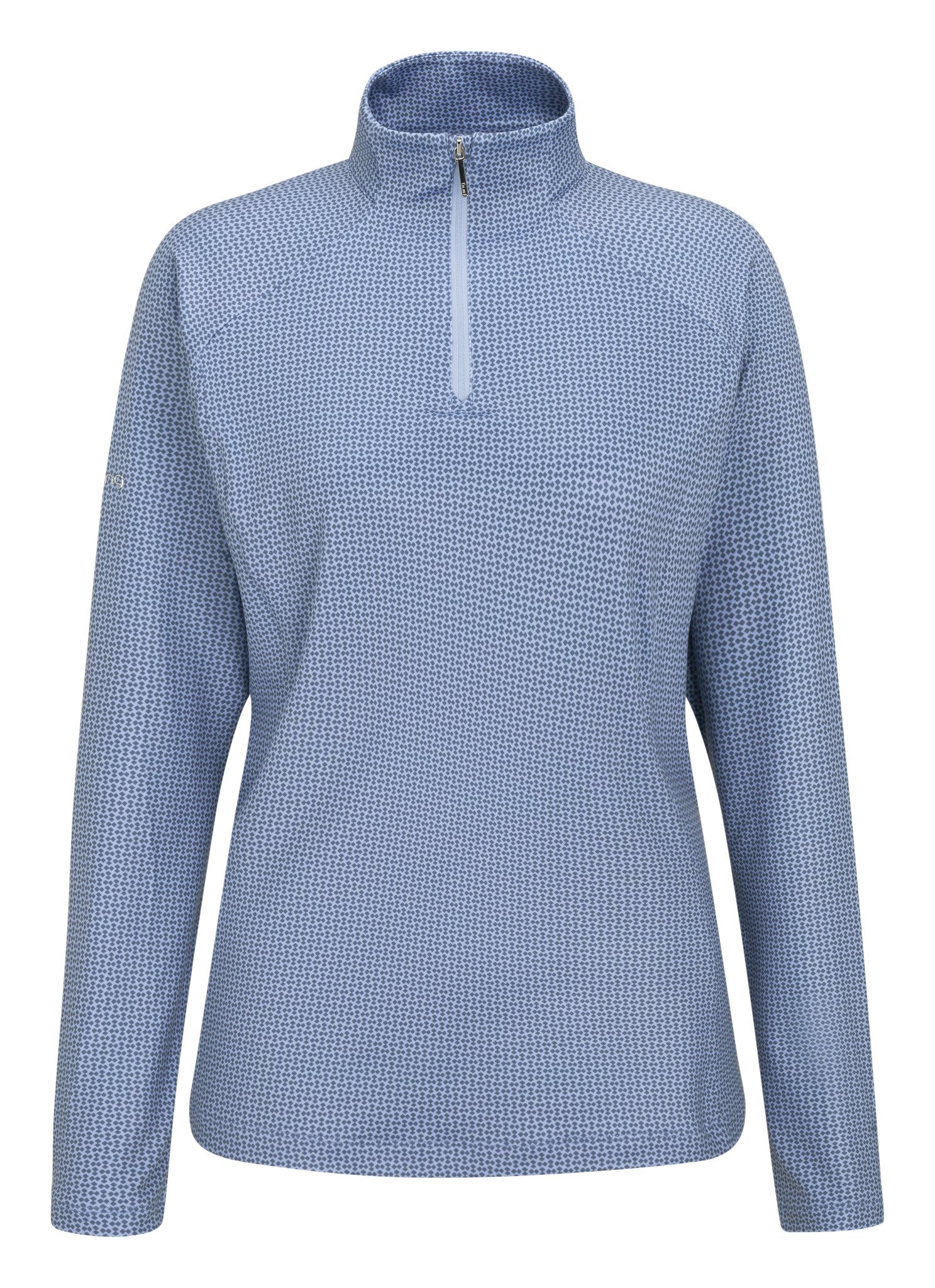 PING Jasmine Printed haut à manches longues femme, viola/blue indigo