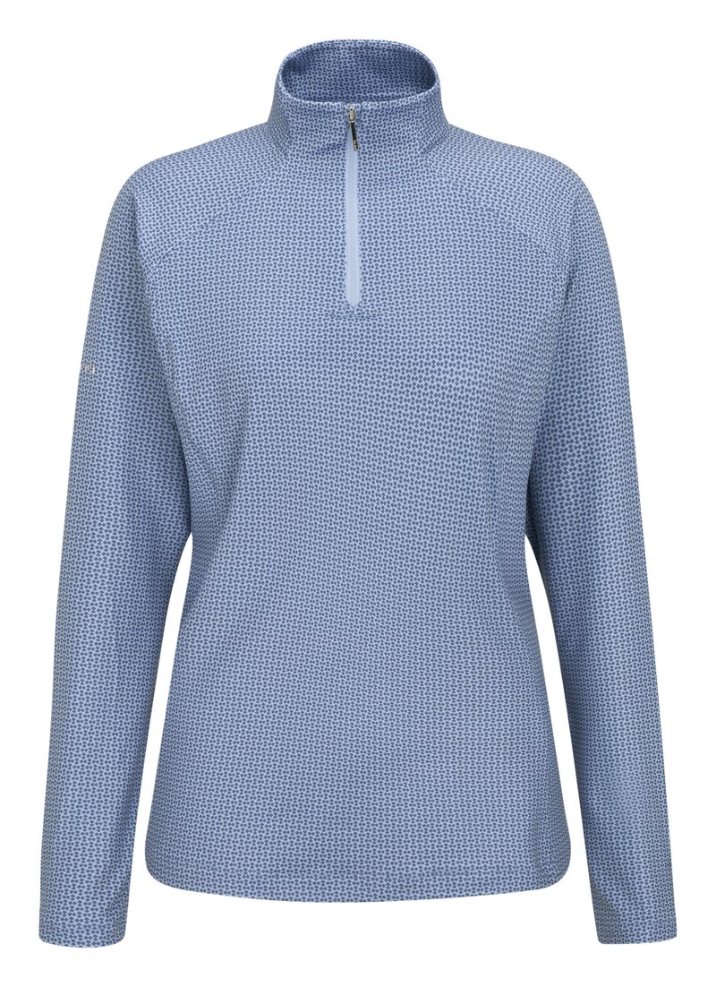 PING Jasmine Printed haut à manches longues femme, viola/blue indigo