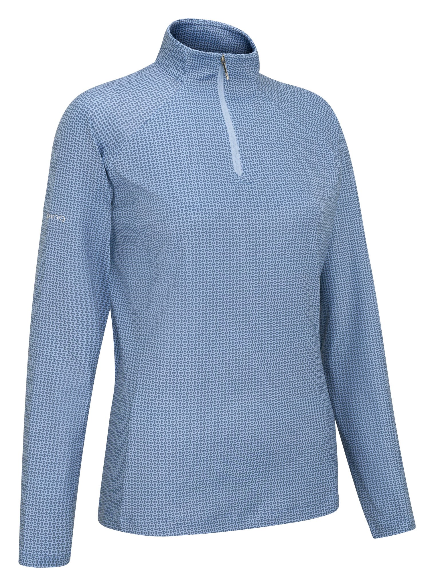 PING Jasmine Printed haut à manches longues femme, viola/blue indigo