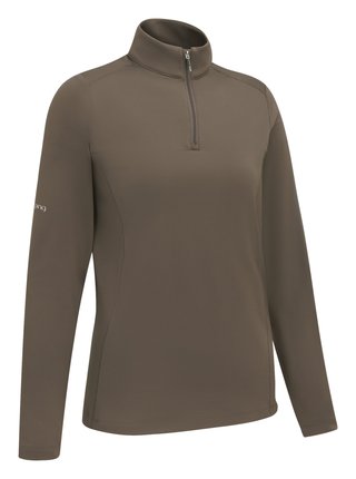 PING Aveline Half Zip dames shirt met lange mouwen, coffee