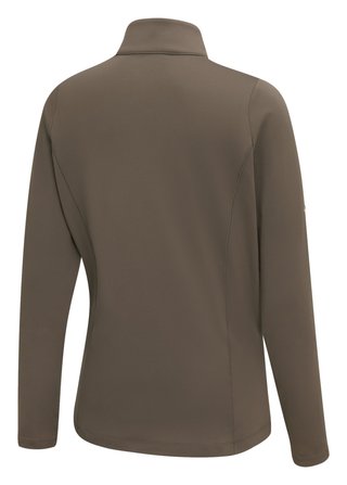 PING Aveline Half Zip dames shirt met lange mouwen, coffee