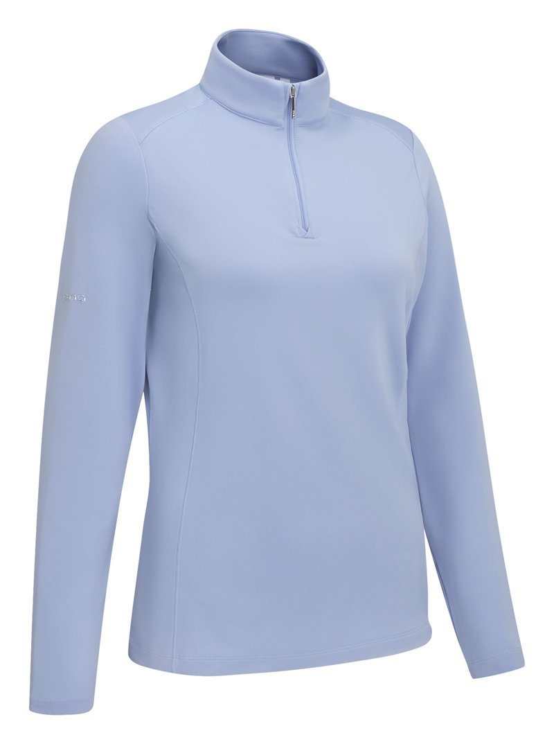 PING Aveline Half Zip dames polo manches longues, viola