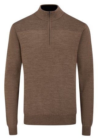 PING Dorset Quarter zip pull homme, café chiné