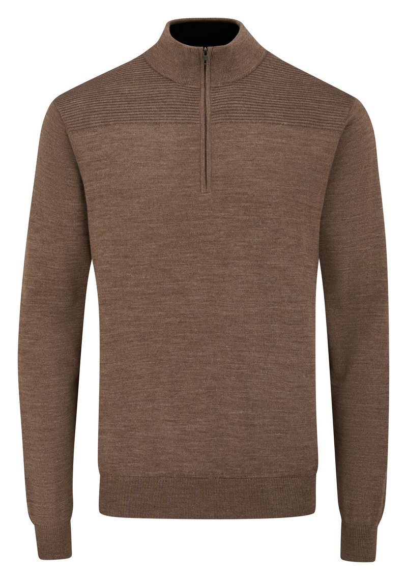 PING Dorset Quarter zip pull homme, café chiné