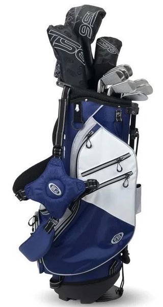 U.S. Kids Golf TS6-48 (122cm) set de golf junior 10 clubs, graphite, + stand bag, navy/white/grey