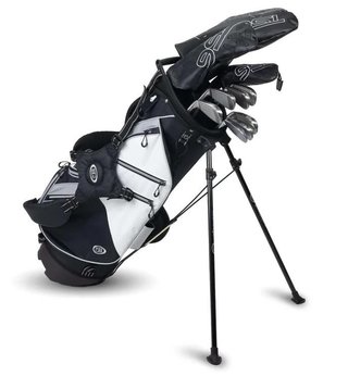 U.S. Kids Golf TS6-51 (130cm) ensemble de golf junior, graphite, 10 clubs + stand bag, noir/blanc/gris
