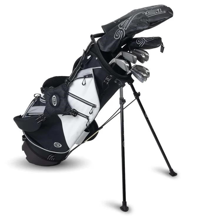 U.S. Kids Golf TS6-51 (130cm) ensemble de golf junior, graphite, 10 clubs + stand bag, noir/blanc/gris
