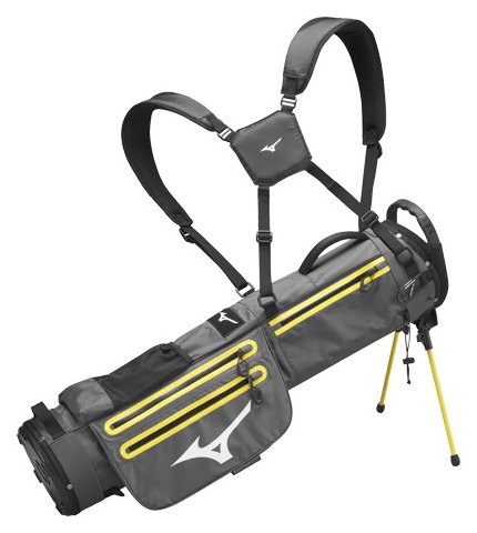 Mizuno BR-D2 stand bag, gris/jaune