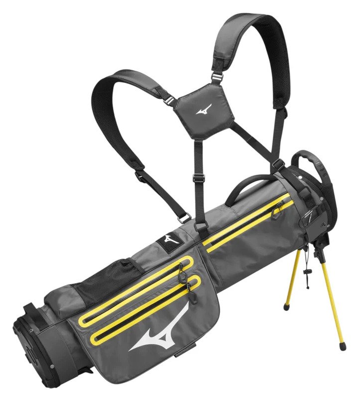 Mizuno BR-D2 stand bag, gris/jaune