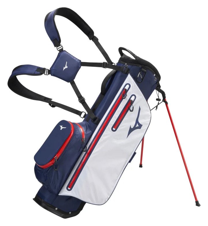 Mizuno BR-DRI stand bag, marine/rouge