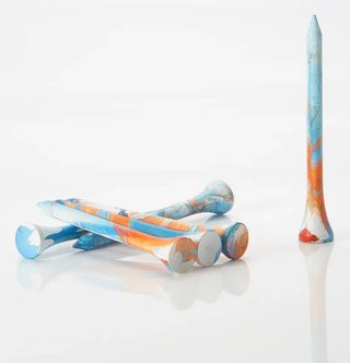 Pride Sports Special Edition Paint Splatter tees 83 mm (3 1/4"), bleu/orange, 45 pièces