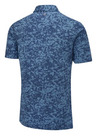 PING Marek Camo Jacquard polo homme, infinity blue multi