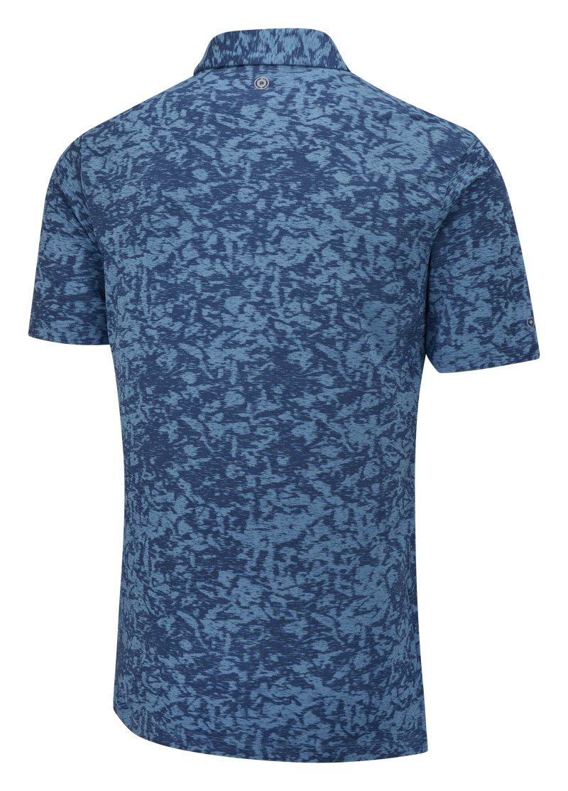PING Marek Camo Jacquard polo homme, infinity blue multi