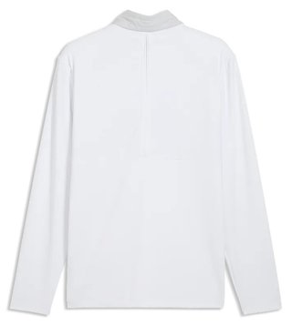 Puma Cloudspun Tech Hybrid 1/2 Zip veste homme, white glow/platino grey