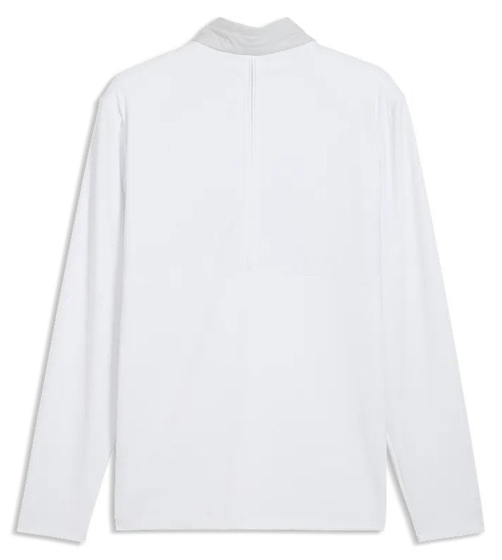 Puma Cloudspun Tech Hybrid 1/2 Zip veste homme, white glow/platino grey