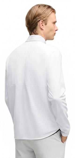 Puma Cloudspun Tech Hybrid 1/2 Zip veste homme, white glow/platino grey