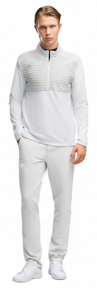 Puma Cloudspun Tech Hybrid 1/2 Zip veste homme, white glow/platino grey