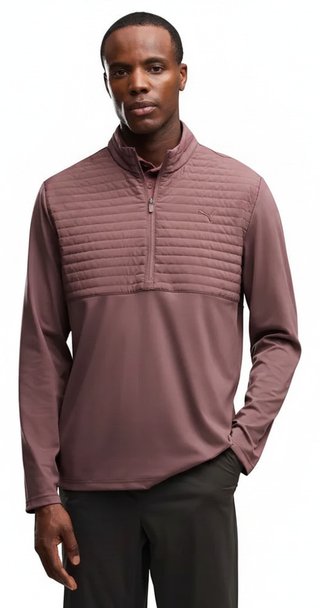 Puma Cloudspun Tech Hybrid 1/2 Zip veste homme, rich cocoa