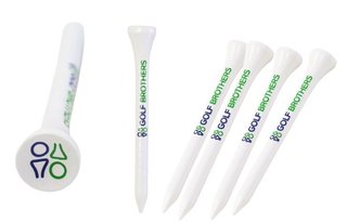 Golf Brothers tees (bambou), blanc, 70mm, pack de 50