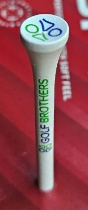 Golf Brothers tees (bambou), blanc, 70mm, pack de 50