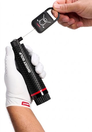 Ghost Golf Magnetic Golf Club & Shoe brosse, noire