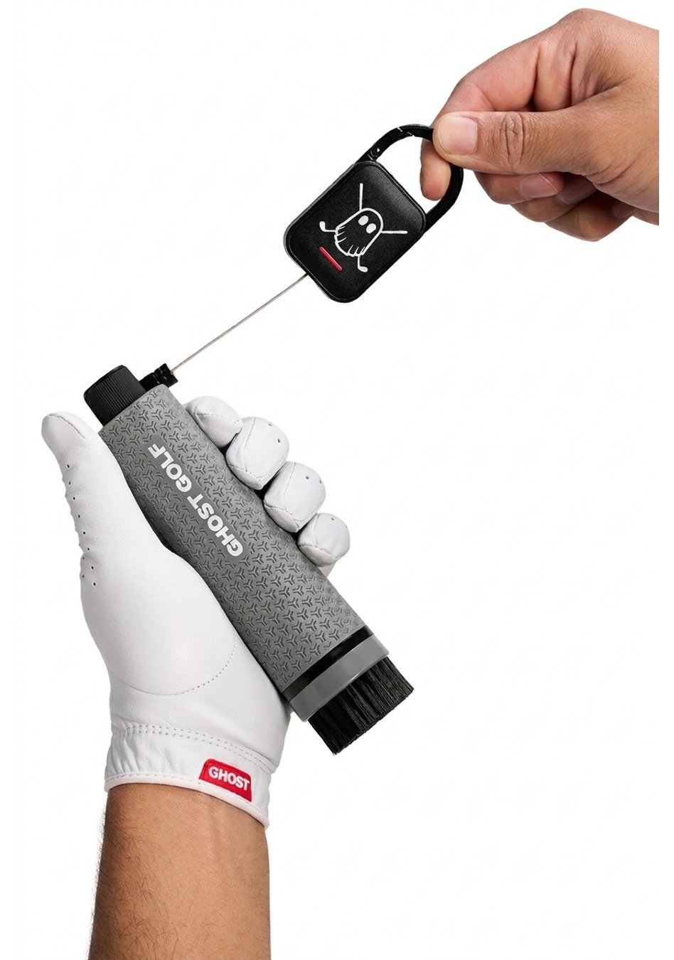 Ghost Golf Magnetic Golf Club & Shoe brosse, grise