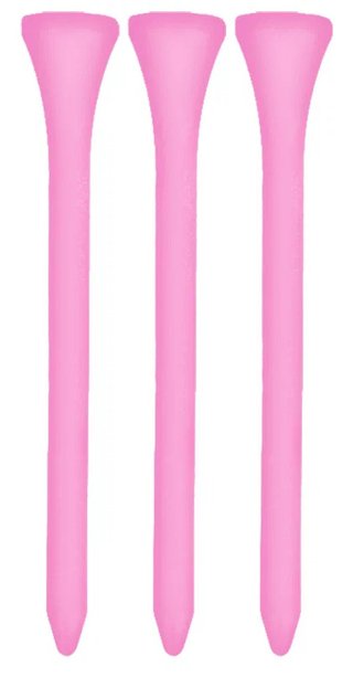 Longridge Neon tees en bois 69mm (40 pcs), roses