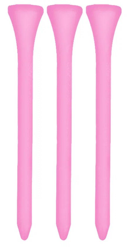 Longridge Neon tees en bois 69mm (40 pcs), roses