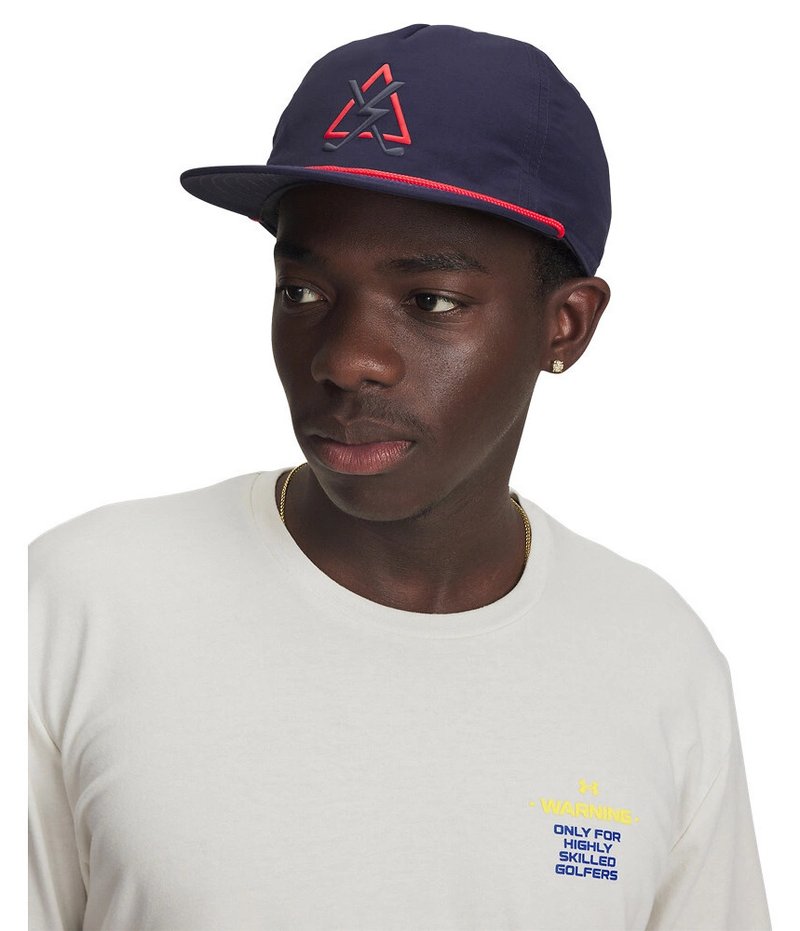 Under Armour Drive 5 Panel Hazard casquette homme, midnight navy/red