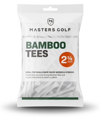Masters Golf Bamboo Tees 54 mm (2 1/8"), 25 tees, blancs