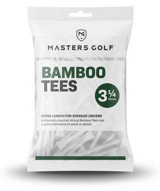 Masters Golf Bamboo Tees 83 mm (3 1/4"), 15 tees, blanc