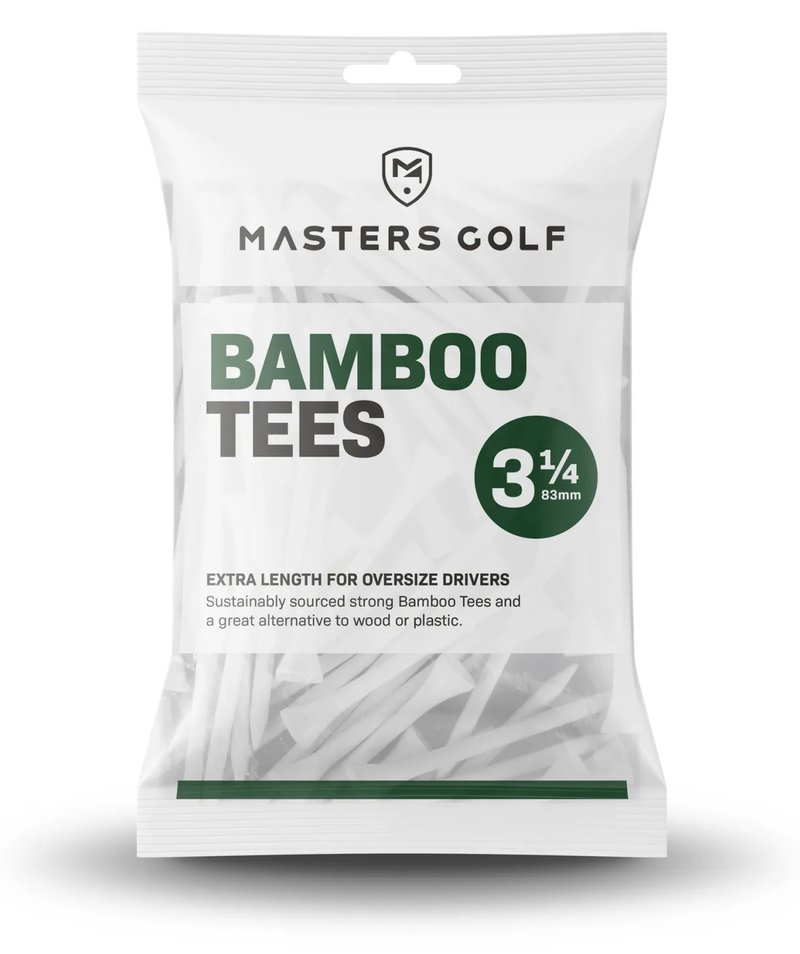 Masters Golf Bamboo Tees 83 mm (3 1/4"), 15 tees, blanc