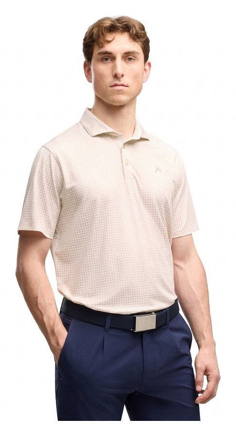 Puma X Arnold Palmer MATTR Geo polo homme, alpine snow/rose glow