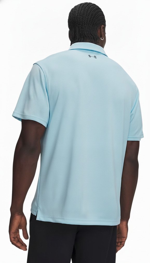 Under Armour Tech polo homme, opal blue/pitch gray
