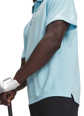 Under Armour Tech polo homme, opal blue/pitch gray