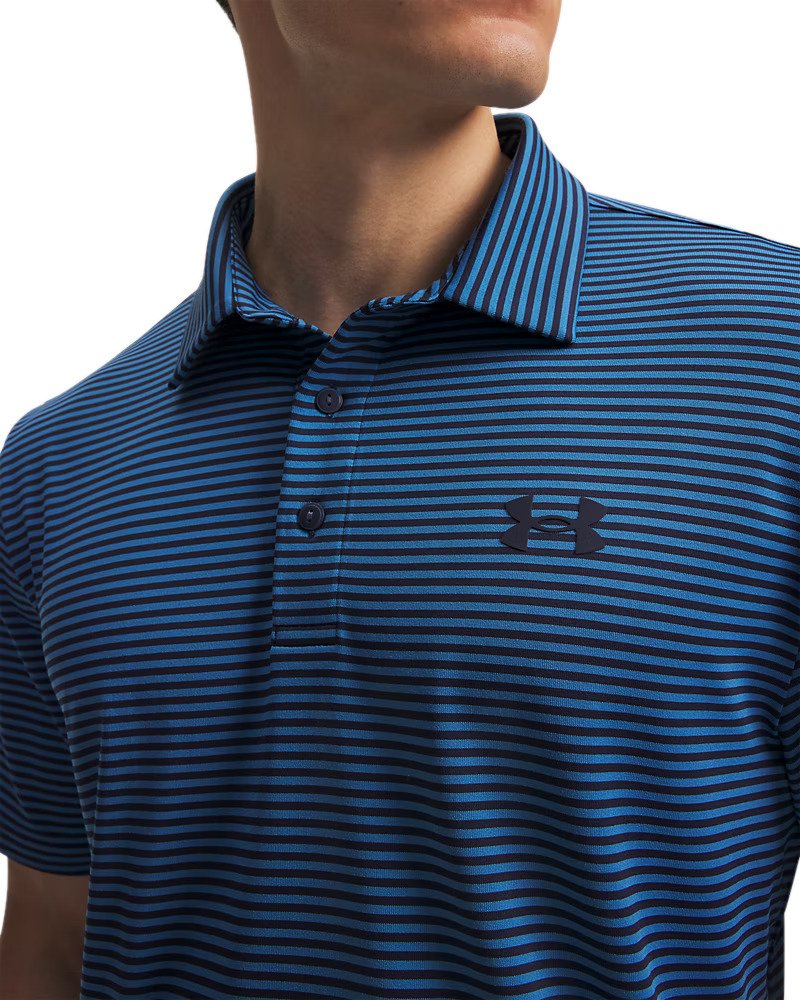 Under Armour Playoff 3.0 polo homme, midnight navy/aegean blue/blanc