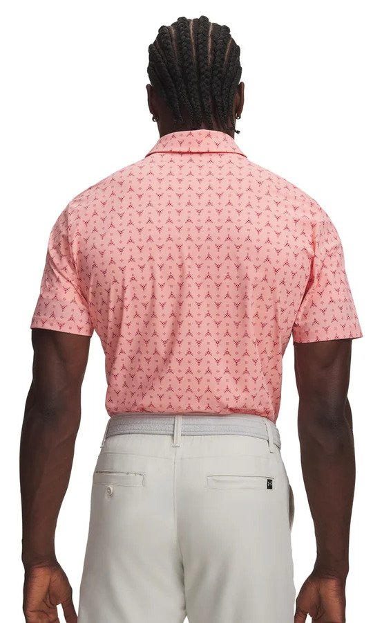Under Armour Drive Chill Printed polo homme, posh pink/claret