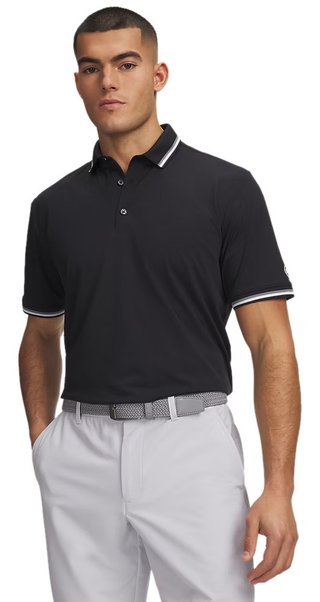 Under Armour ArmourDry Rib polo homme, noir