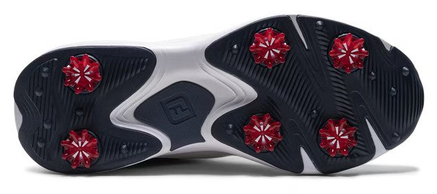 FootJoy Qualifier chaussures de golf homme, blanc/bleu/rouge