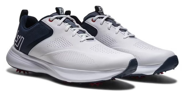 FootJoy Qualifier chaussures de golf homme, blanc/bleu/rouge