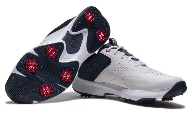 FootJoy Qualifier chaussures de golf homme, blanc/bleu/rouge