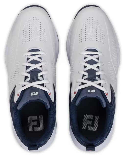 FootJoy Qualifier chaussures de golf homme, blanc/bleu/rouge