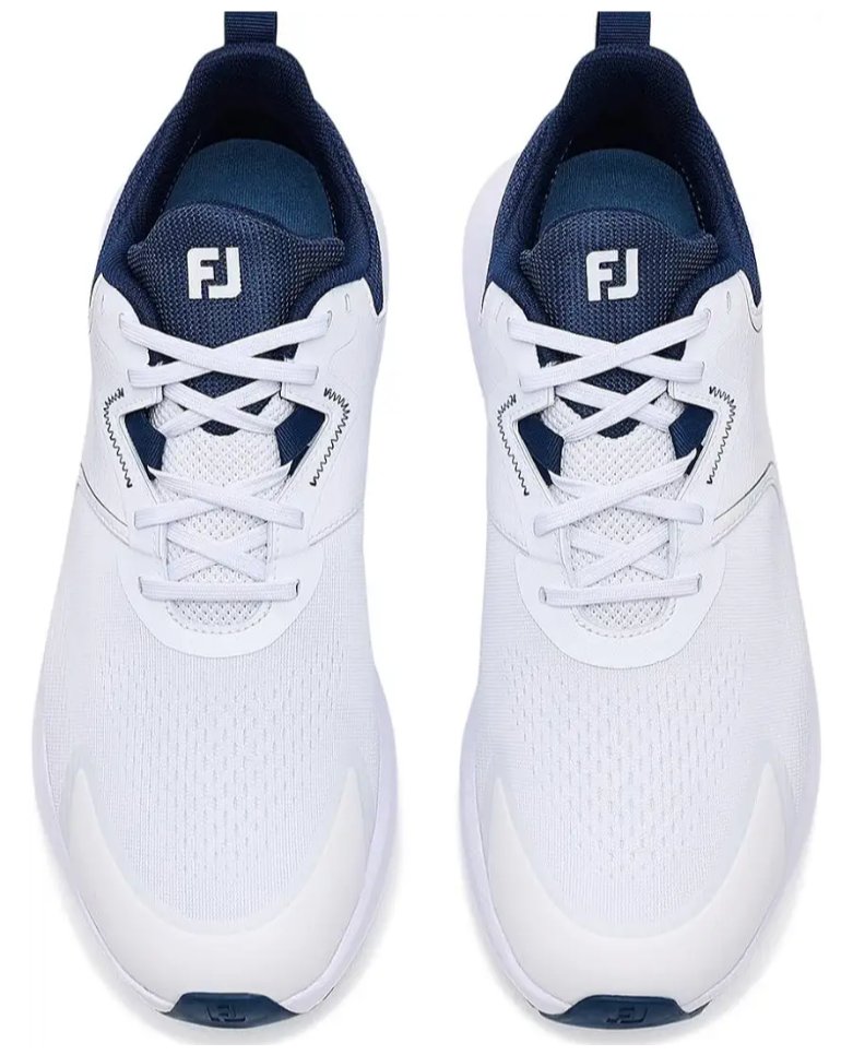 FootJoy Qmotion chaussures de golf homme, blanc/marine