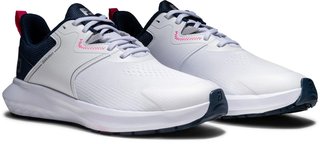 FootJoy Qmotion chaussures de golf femme, blanc/bleu/rose