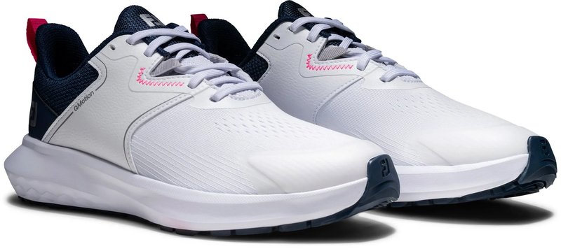 FootJoy Qmotion chaussures de golf femme, blanc/bleu/rose